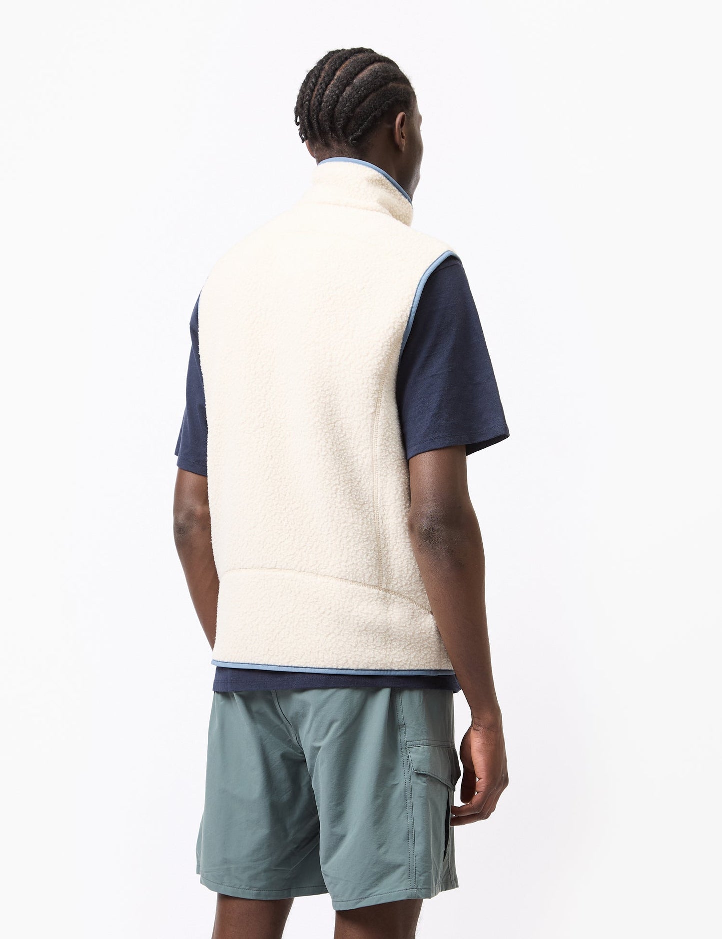 Pata Retro Retro Pile Vest - Dark Natural/Utility Blue