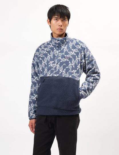 Pata Retro Pile 1/2 Snap Pullover - New Navy Blue