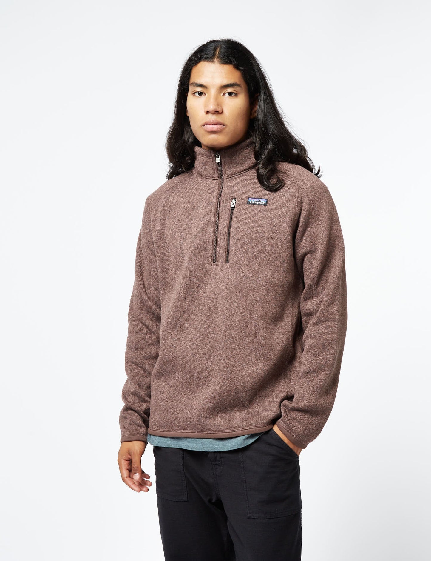 Pata Better Sweater 1/4 Zip Fleece - Dusky Brown