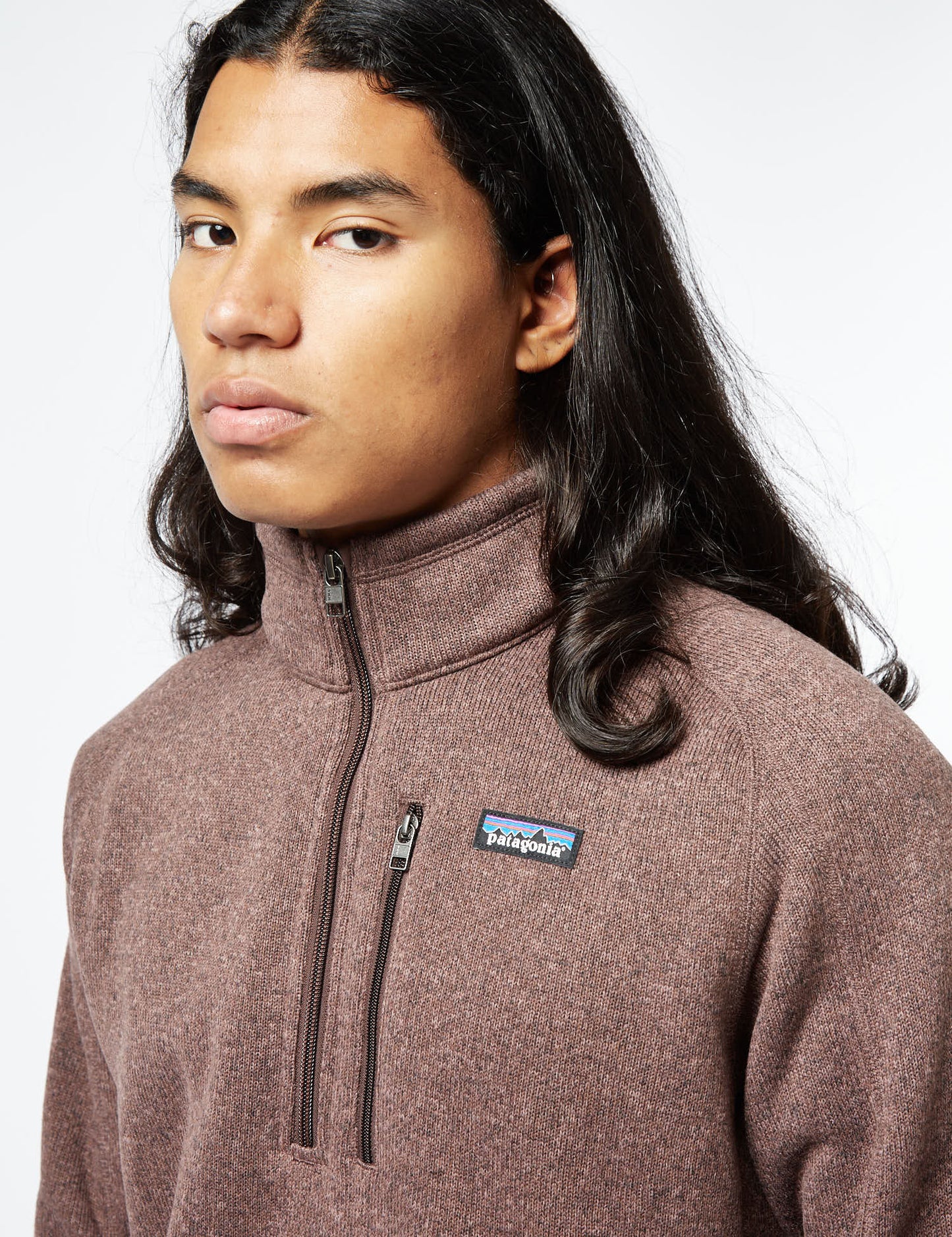 Pata Better Sweater 1/4 Zip Fleece - Dusky Brown