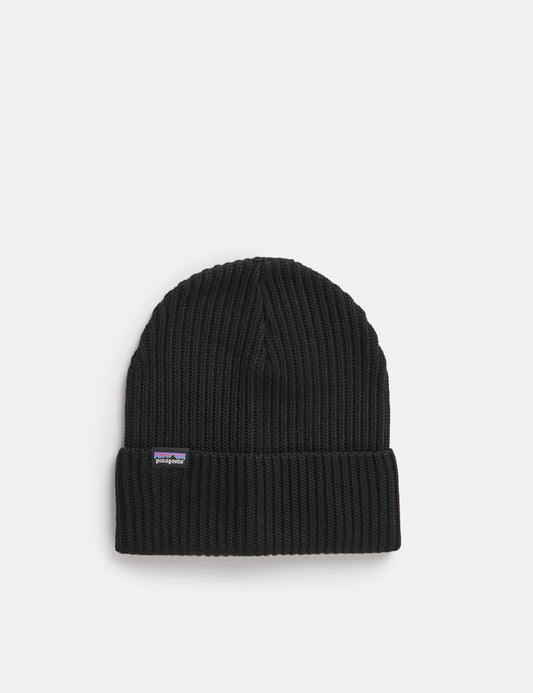 Pata Fisherman's Rolled Beanie Hat - Black