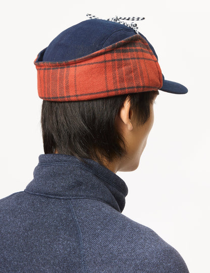 Pata Range Earflap Cascade Cap - Burnished Red