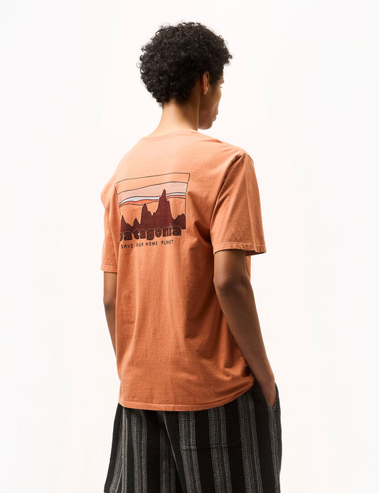 Pata '73 Skyline Organic T-Shirt - Sienna Clay