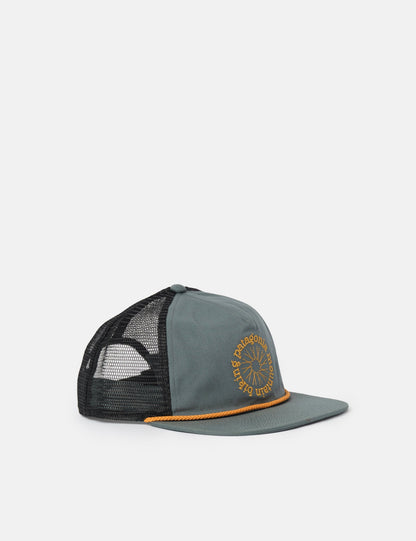 Pata Airfarer Spoke Stencil Trucker Cap - Nouveau Green