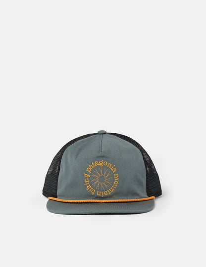 Pata Airfarer Spoke Stencil Trucker Cap - Nouveau Green