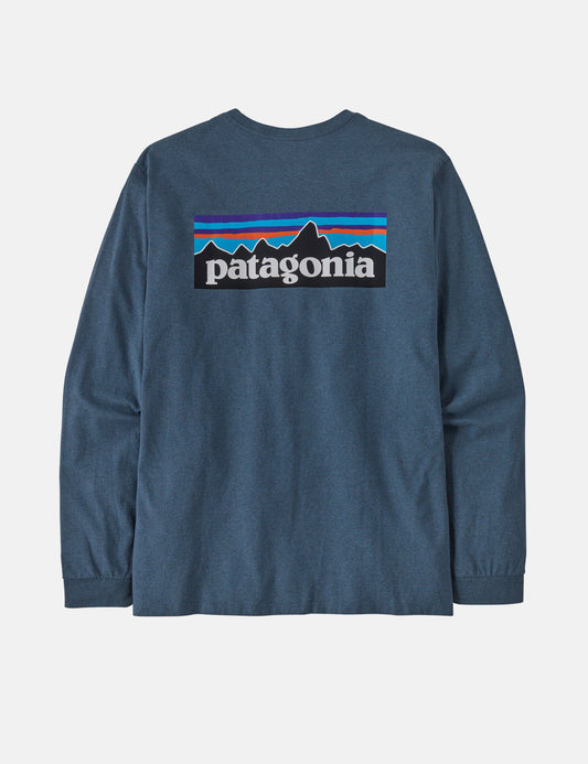 Pata Long Sleeve P-6 Logo Responsibili-Tee T-Shirt - Utility Blue