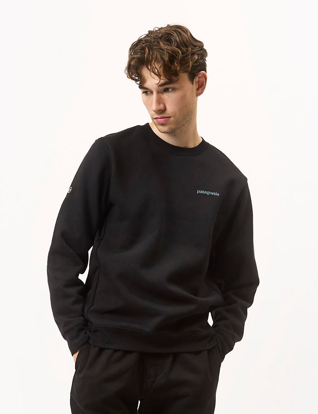 Pata Fitz Roy Icon Uprisal Crew Sweatshirt - Ink Black