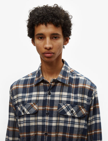 Pata Fjord Flannel Fields Shirt (Organic) - New Navy Blue