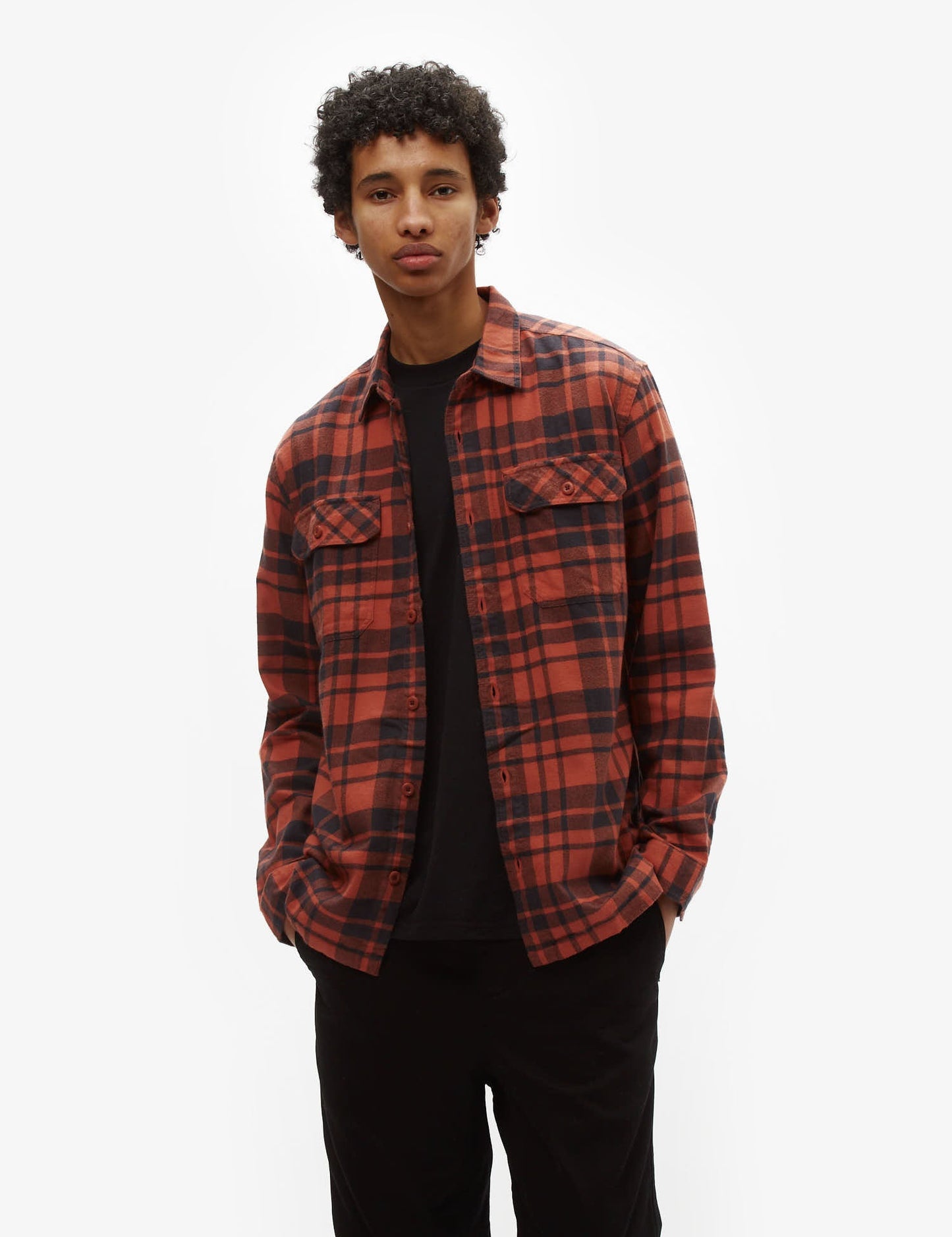 Pata Fjord Flannel Ice Caps Shirt (Organic) - Burl Red