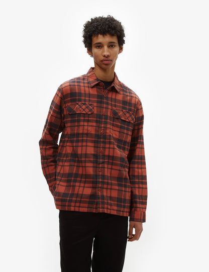 Pata Fjord Flannel Ice Caps Shirt (Organic) - Burl Red