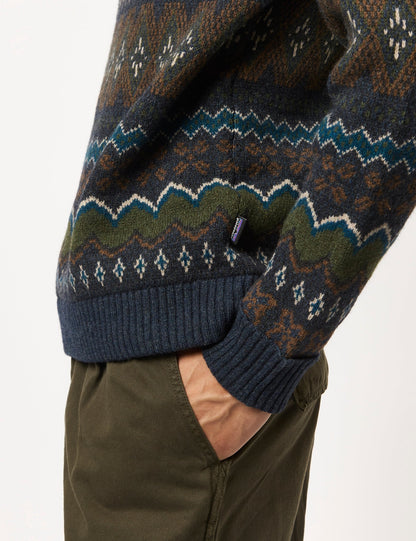 Pata Wool-Blend Helmsman Sweater - Smolder Blue