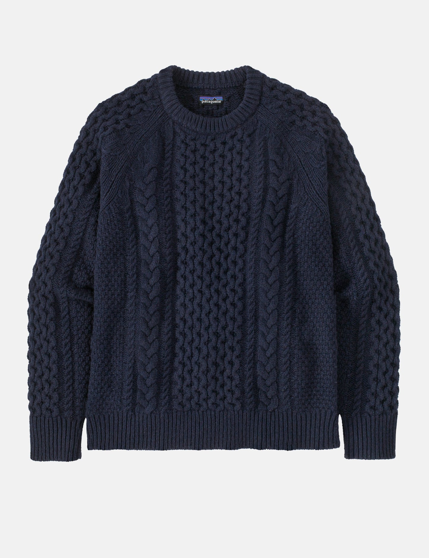 Pata Cable Knit Sweatshirt (Wool Blend) - New Navy Blue