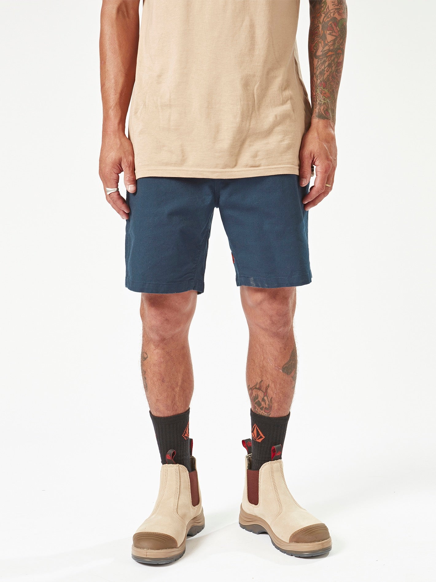 Workwear Caliper Elastic Waist Shorts