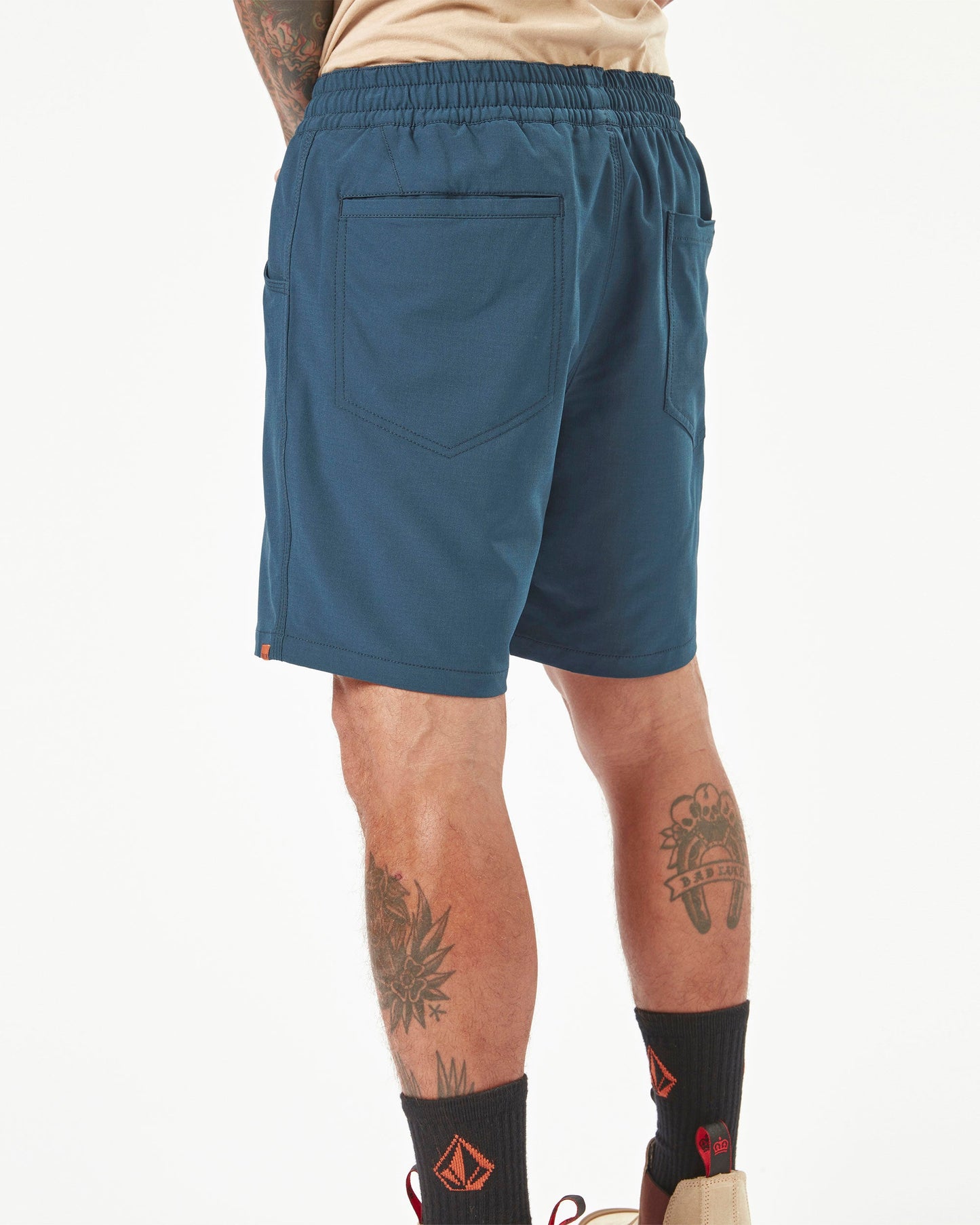 Workwear Slab Elastic Waist Hybrid Shorts