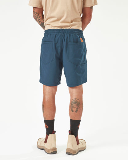 Workwear Slab Elastic Waist Hybrid Shorts