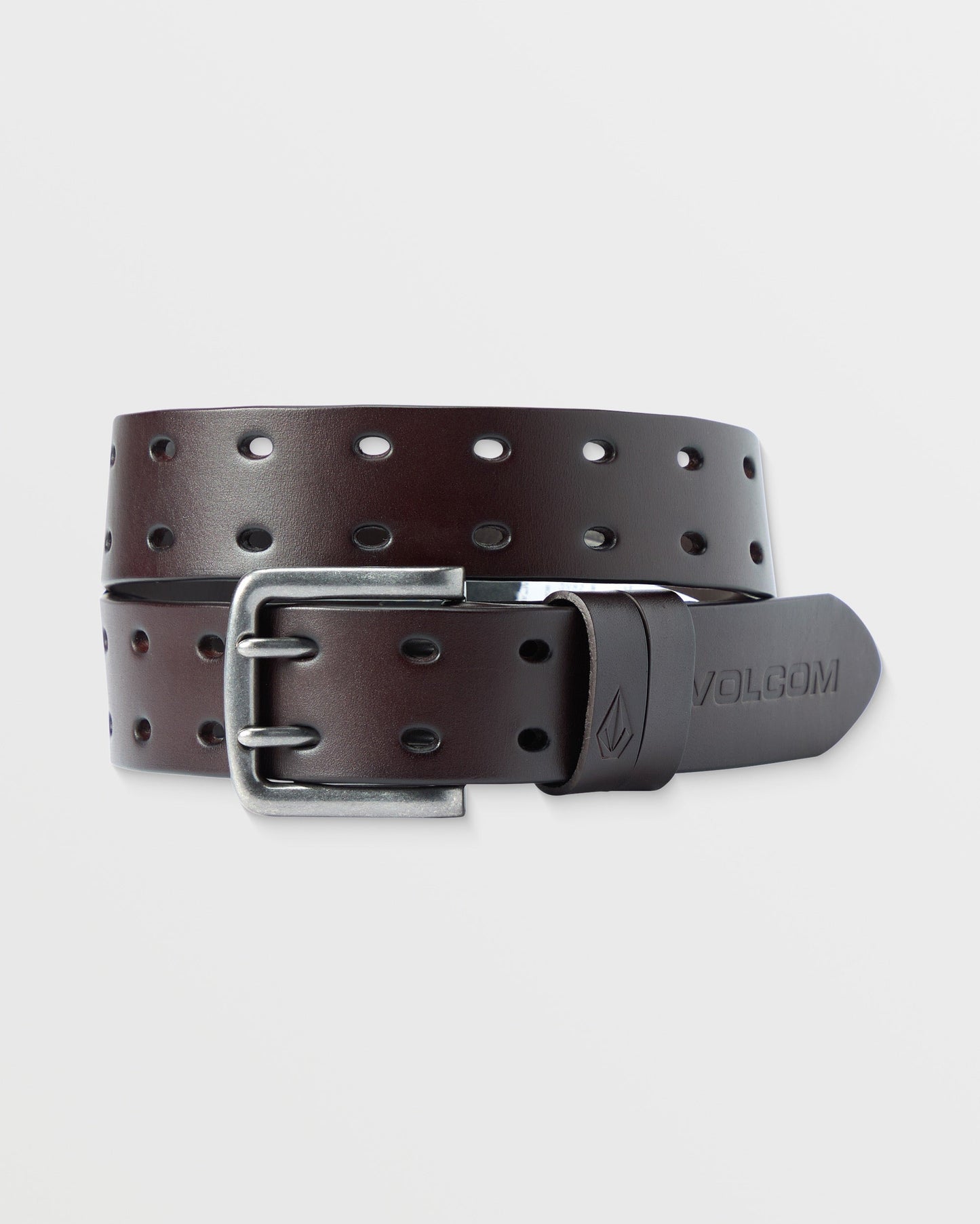 Two Spike Leather Belt