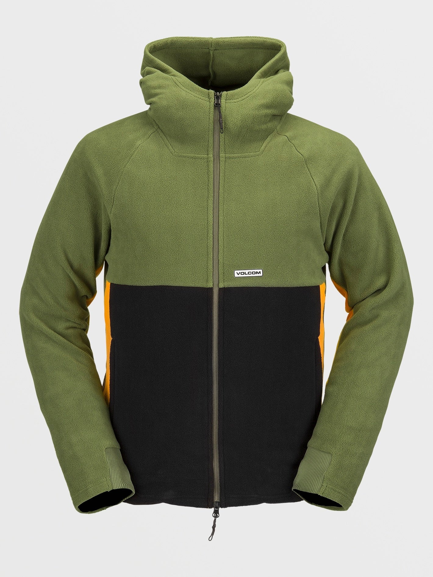 Mens Polar Fleece Hooded Full Zip