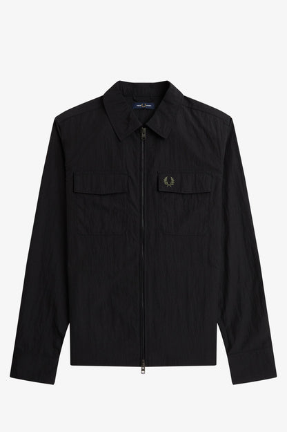 Textured Zip-Through Overshirt