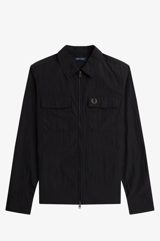 Textured Zip-Through Overshirt