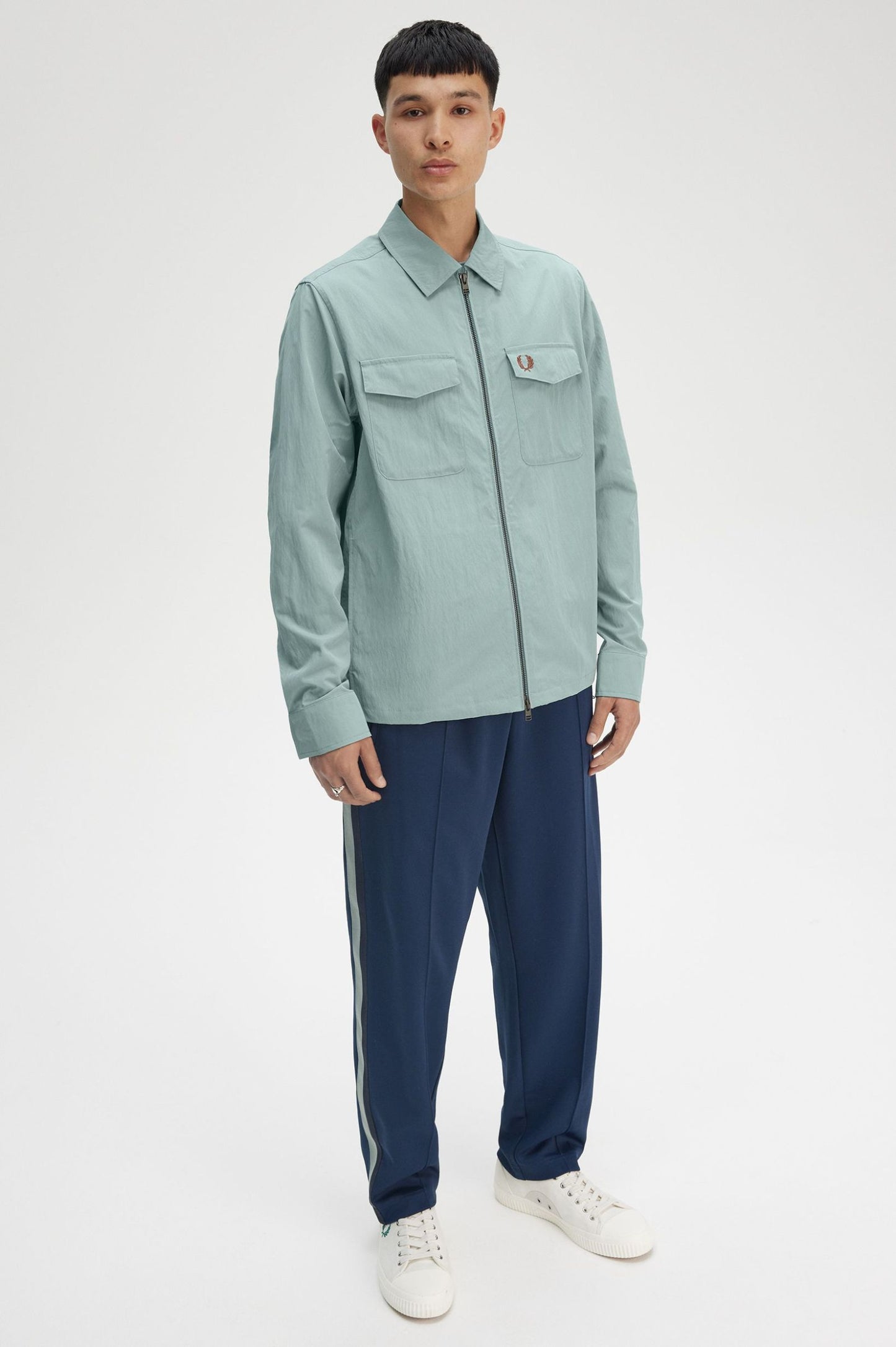 Textured Zip-Through Overshirt