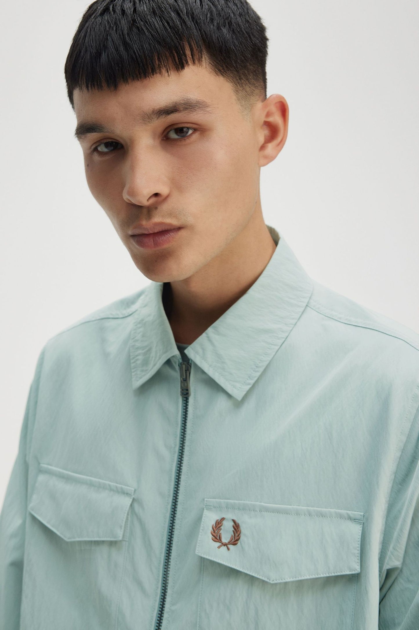 Textured Zip-Through Overshirt