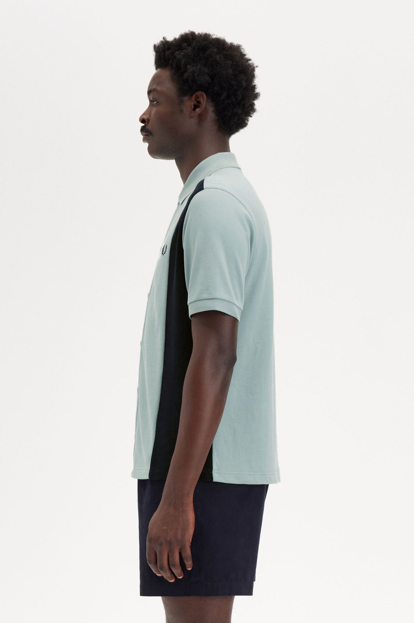 Towelling Panel Polo Shirt