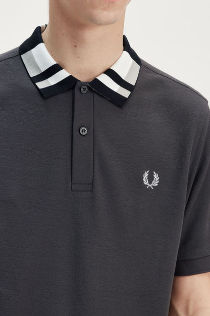 Chequerboard Collar Polo Shirt