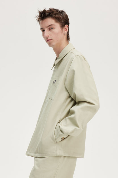 Twill Zip Through Overshirt