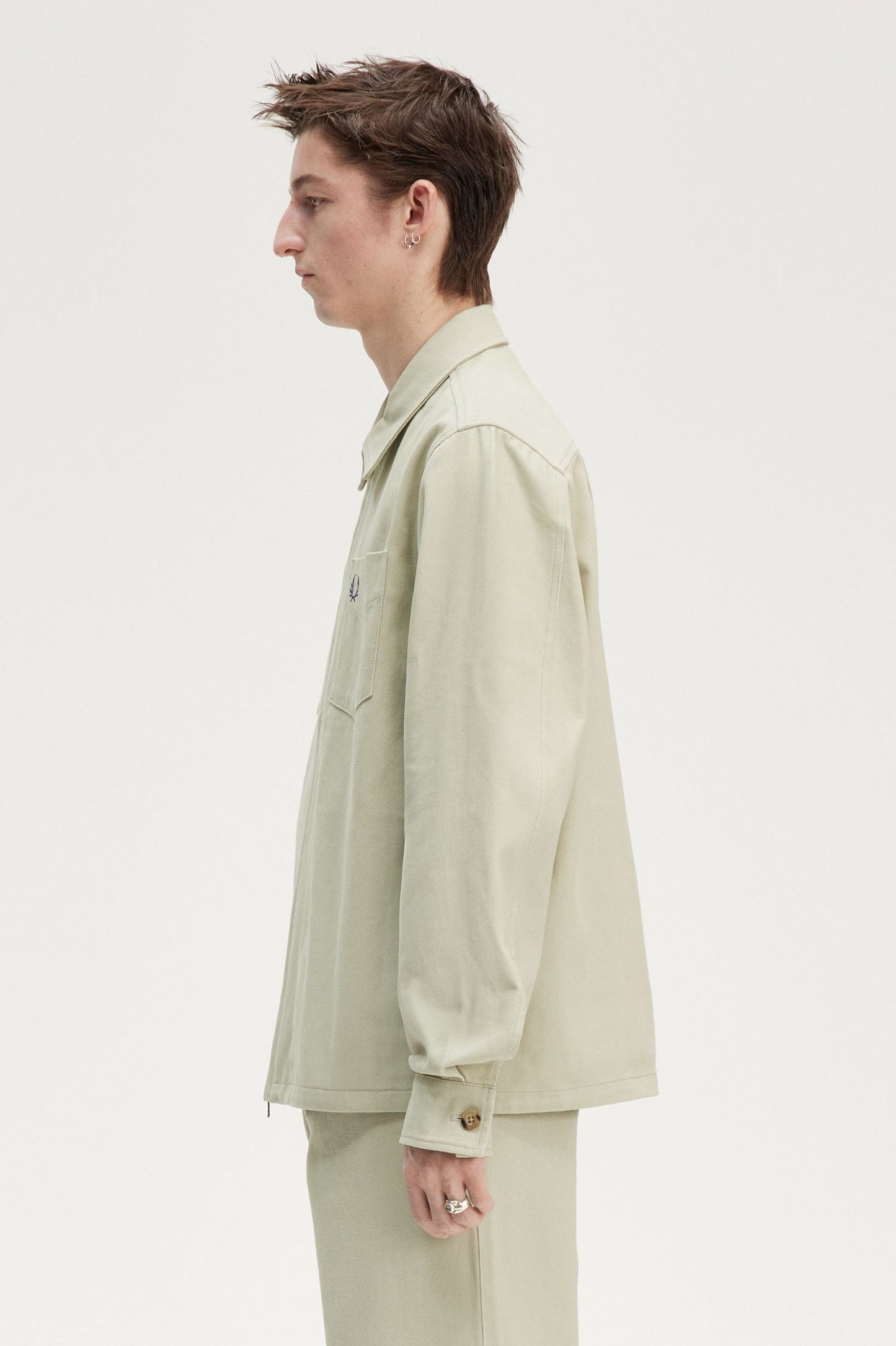 Twill Zip Through Overshirt