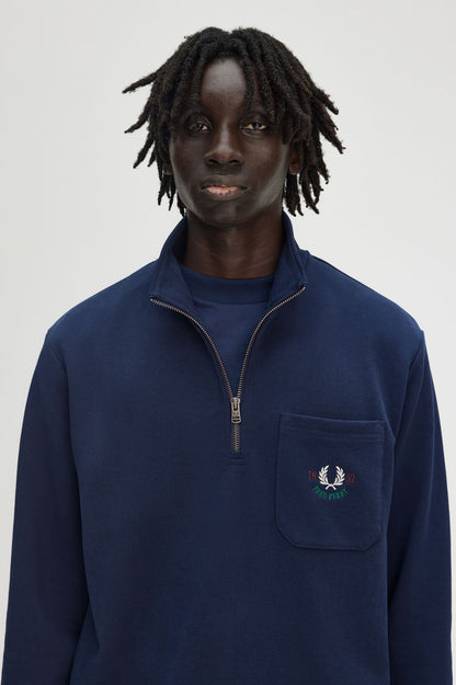 Embroidered Half Zip