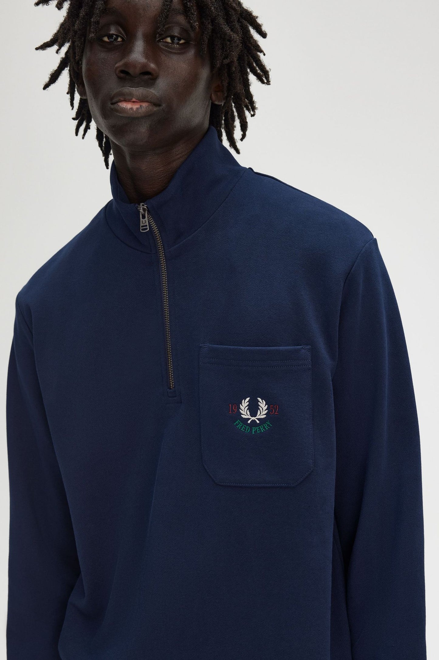 Embroidered Half Zip