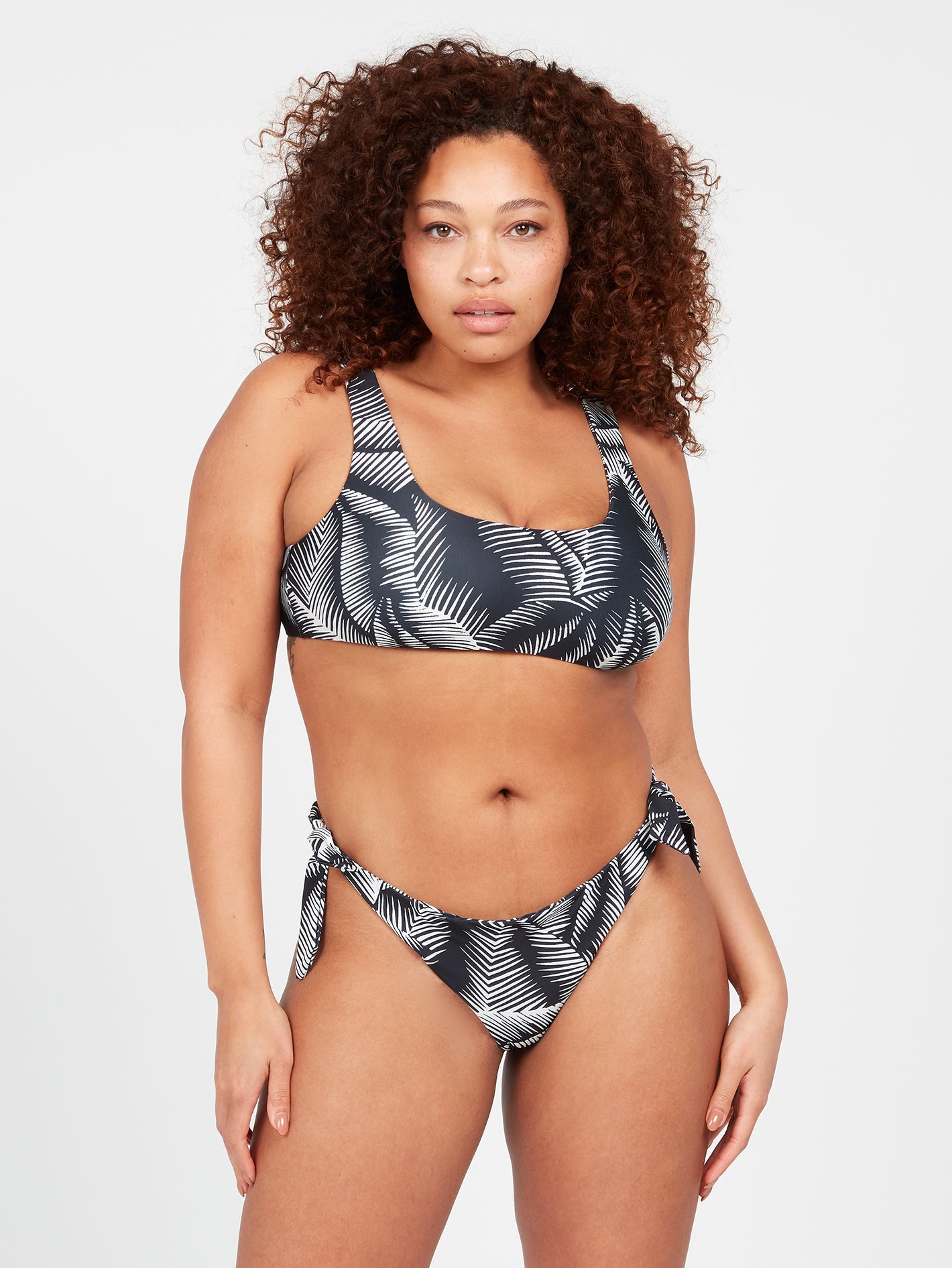 Stay Or Leaf Tie Side Hipster Plus Size Bikini Bottom